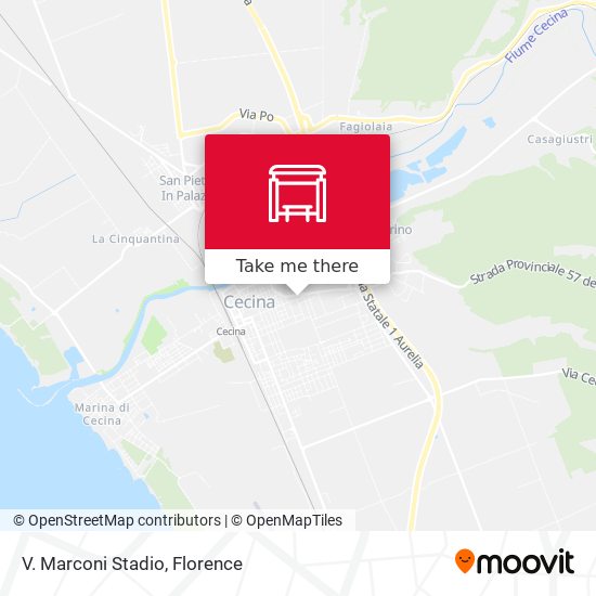 V. Marconi Stadio map