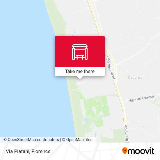 Via Platani map