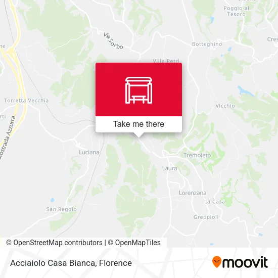 Acciaiolo Casa Bianca map