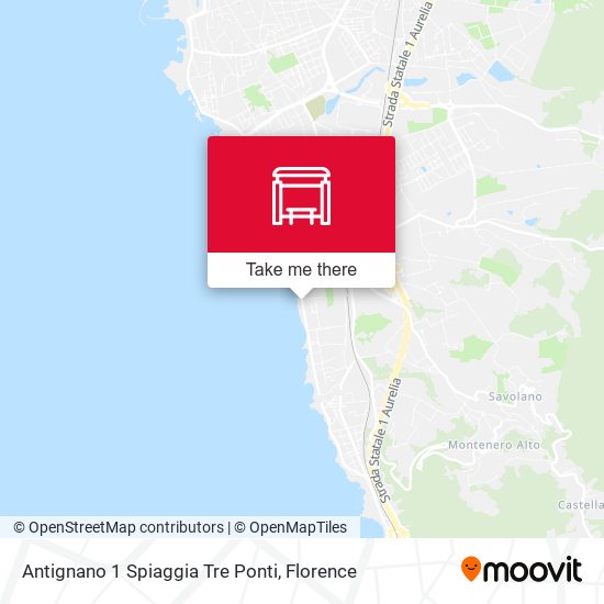 Antignano 1 Spiaggia Tre Ponti map