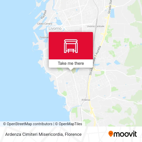 Ardenza Cimiteri Misericordia map