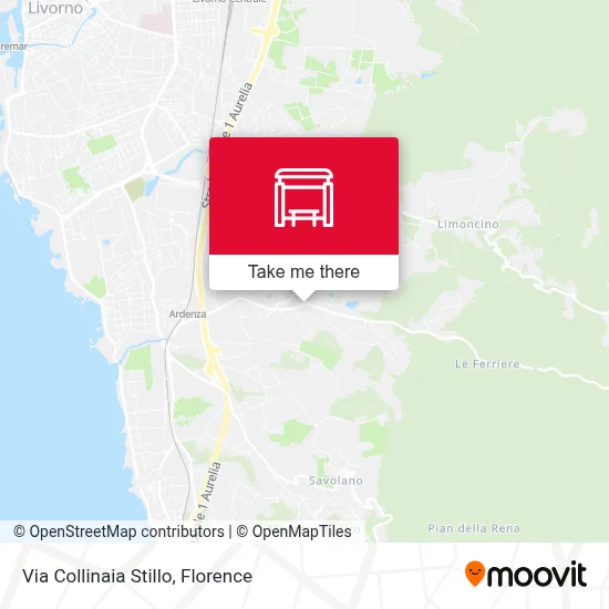 Via Collinaia Stillo map