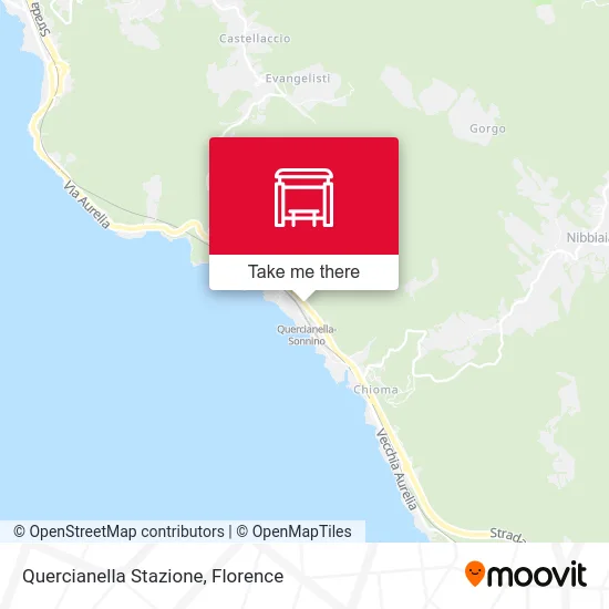 Quercianella Station map