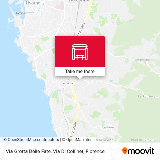 Via Grotta Delle Fate, Via Di Collinet map