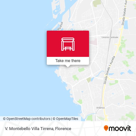 V. Montebello Villa Tirrena map