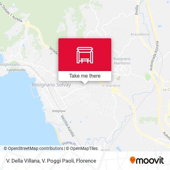V. Della Villana, V. Poggi Paoli map