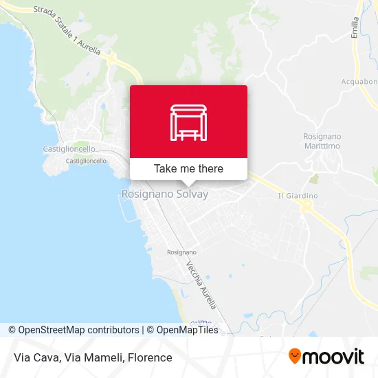 Via Cava, Via Mameli map