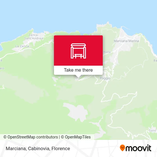 Marciana,  Cabinovia map