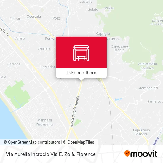 Via Aurelia Incrocio Via E. Zolà map