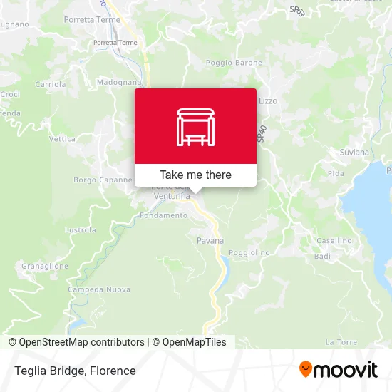 Teglia Bridge map