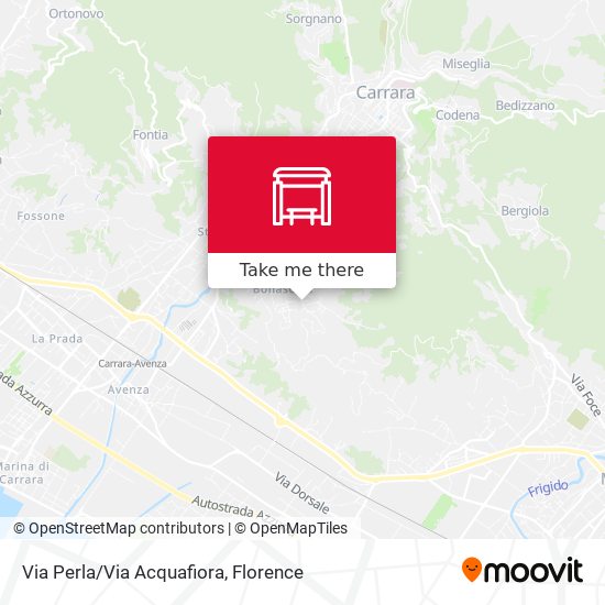 Via Perla/Via Acquafiora map