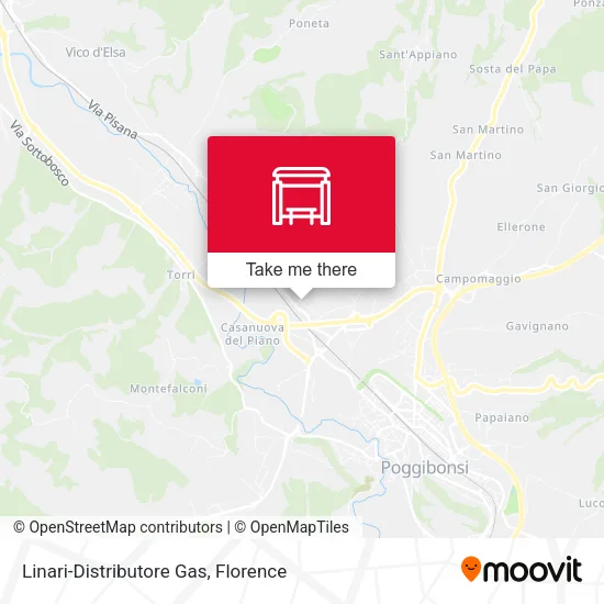 Linari-Distributore Gas map