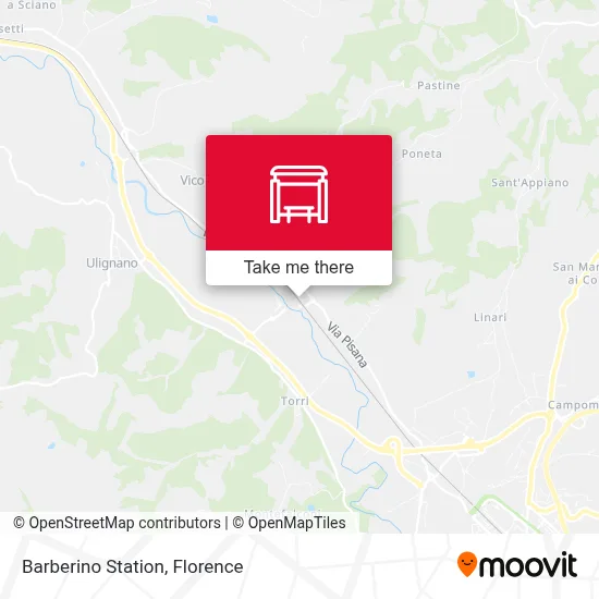 Barberino Station map