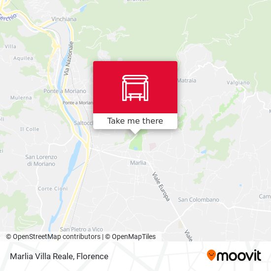 Marlia Villa Reale map