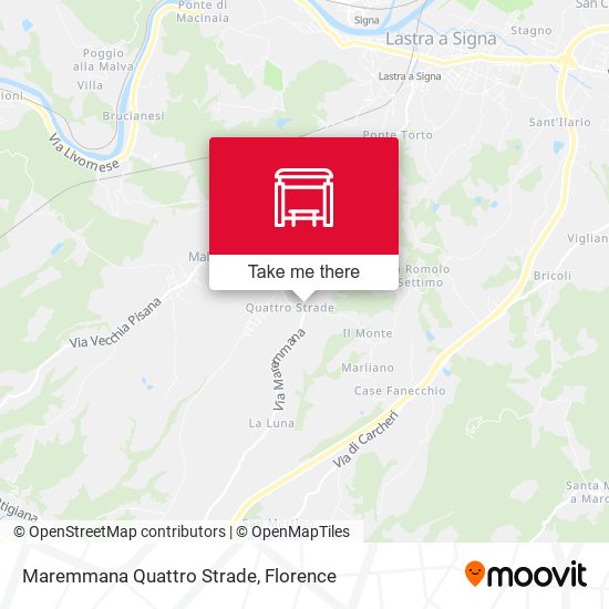Maremmana Quattro Strade map
