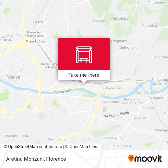 Aretina Monzani map