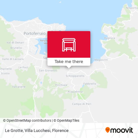 Le Grotte,  Villa Lucchesi map