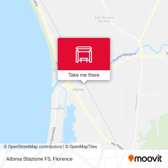 Albinia Stazione FS map