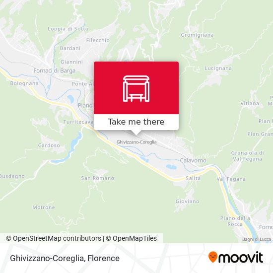 Ghivizzano-Coreglia map