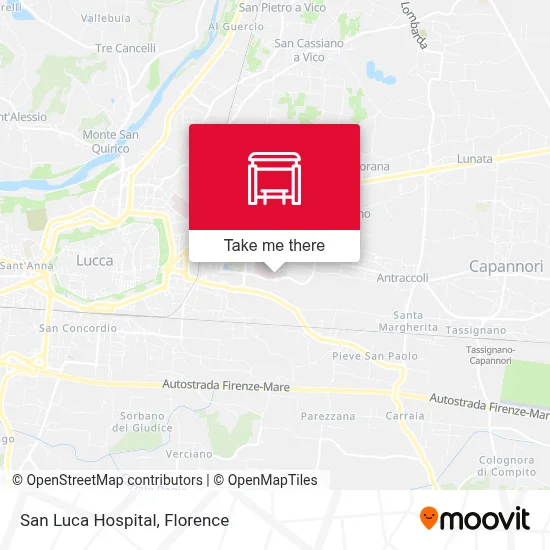 San Luca Hospital map