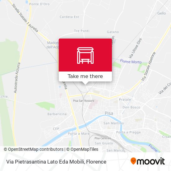 Via Pietrasantina Lato Eda Mobili map
