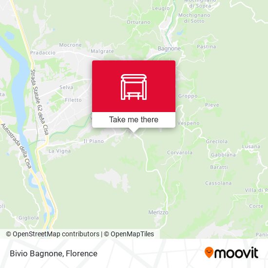 Bivio Bagnone map