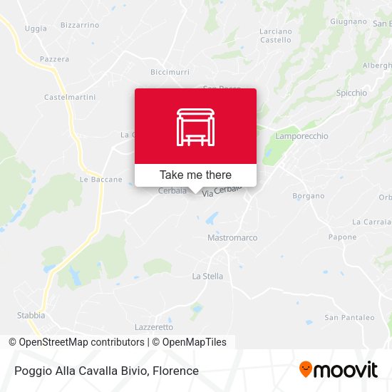 Poggio Alla Cavalla Bivio map