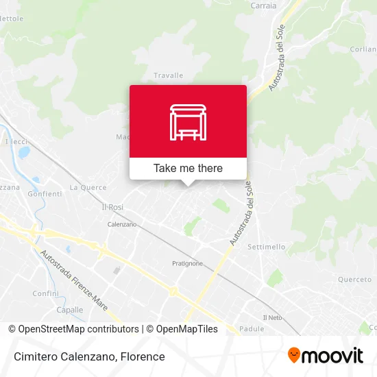 Cimitero Calenzano map