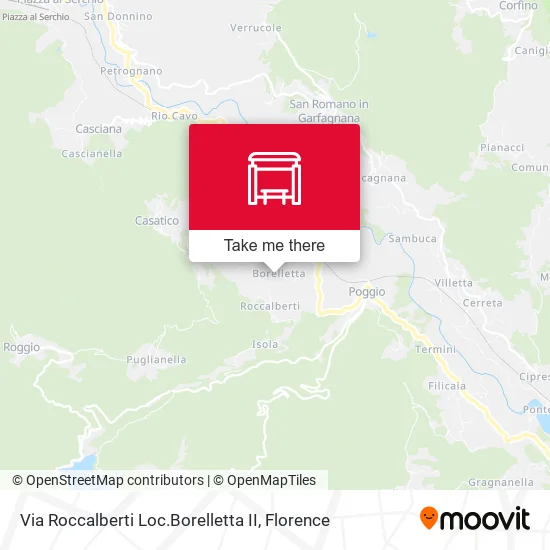 Via Roccalberti Loc.Borelletta II map