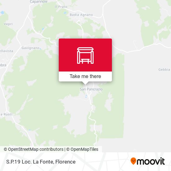 S.P.19 Loc. La Fonte map