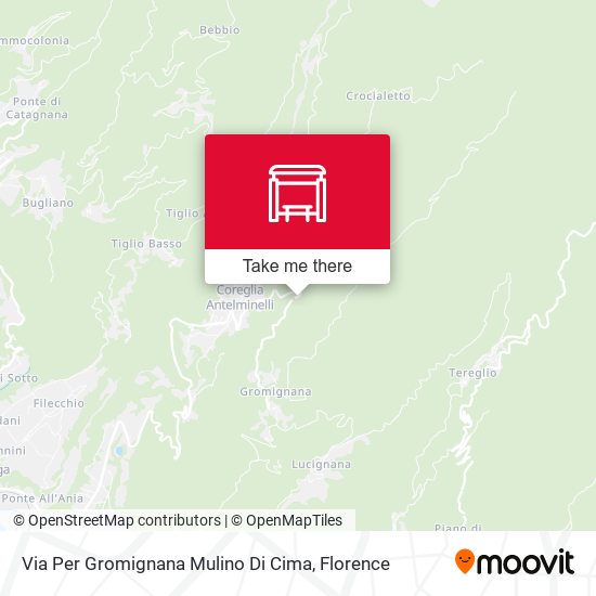 Via Per Gromignana Mulino Di Cima map