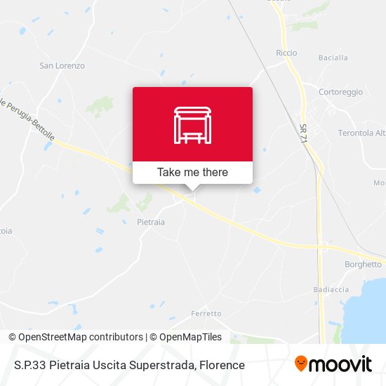 S.P.33 Pietraia Uscita Superstrada map