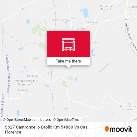 Sp27 Castroncello-Brolio Km 5+860 Vs Cas map