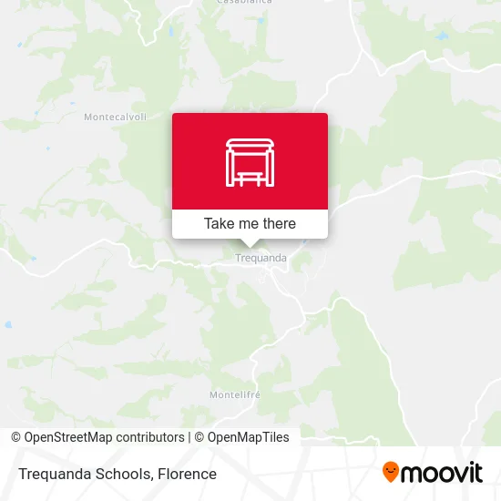 Trequanda Schools map