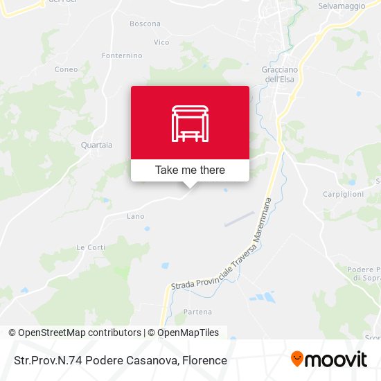 Str.Prov.N.74 Podere Casanova map
