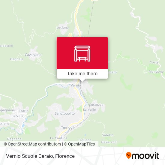 Vernio Scuole Ceraio map