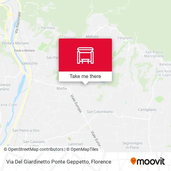 Via Del Giardinetto Ponte Geppetto map