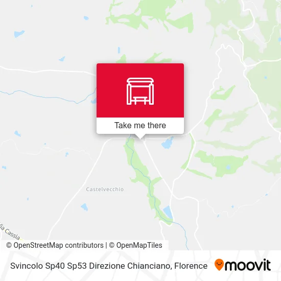 SP40 SP53 Junction Chianciano Direction map