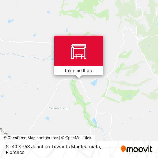SP40 SP53 Junction Towards Monteamiata map