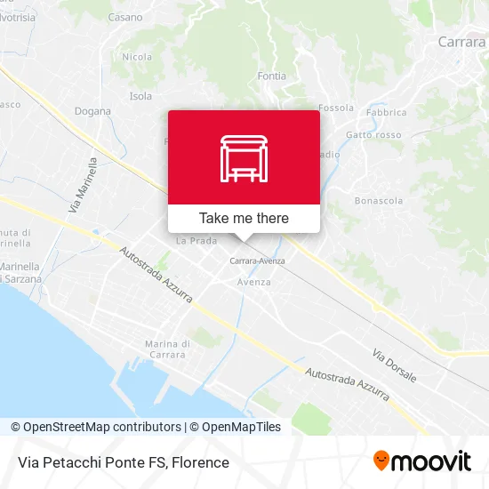 Via Petacchi Ponte FS map
