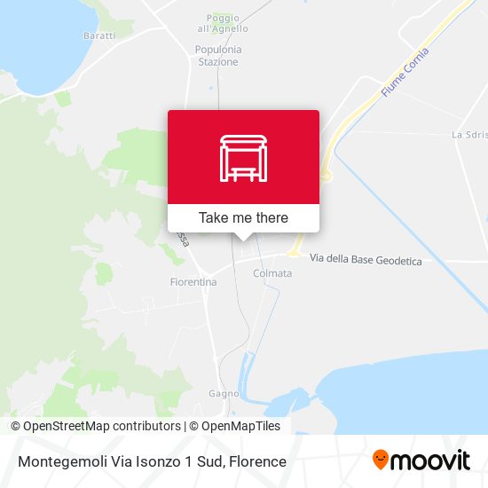 Montegemoli Via Isonzo 1 Sud map