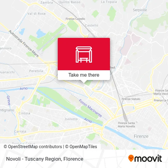 Novoli - Tuscany Region map