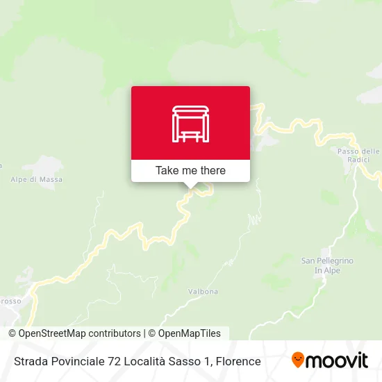 Strada Povinciale 72 Località Sasso 1 map