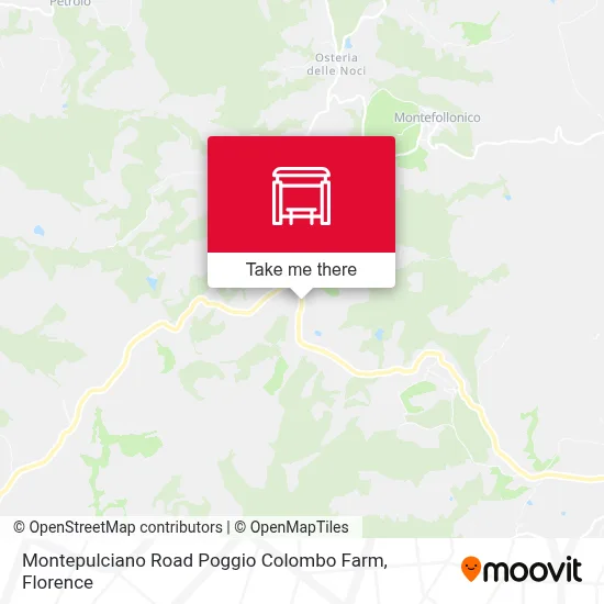 Montepulciano Road Poggio Colombo Farm map