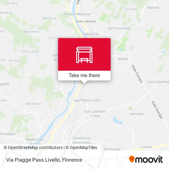 Via Piagge Pass.Livello map