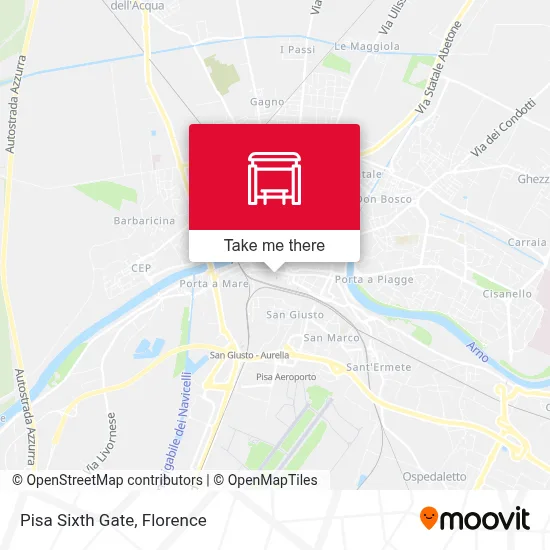 Pisa Sixth Gate map