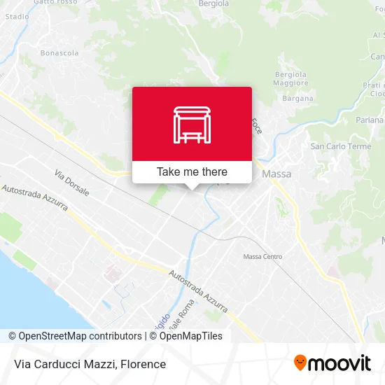 Via Carducci Mazzi map