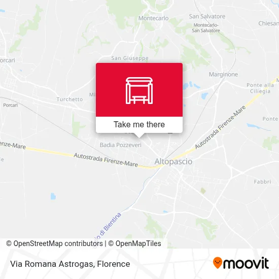 Via Romana Astrogas map