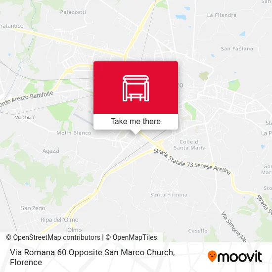 Via Romana 60 Opposite San Marco Church map