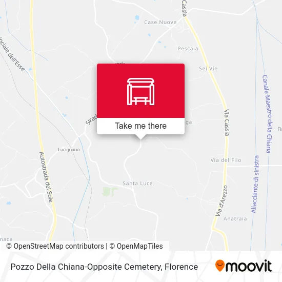 Pozzo Della Chiana-Opposite Cemetery map